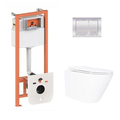 Готове рішення Qtap для ванної кімнати: підвісний унітаз Swan Ultra Quiet 520x360x320 + комплект інсталяції SD00054312 фото