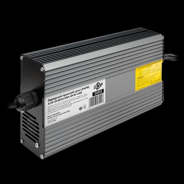 Зарядний пристрій для акумуляторів LiFePO4 3.2V (3.65V)-20A-64W-LED 20313(log) фото