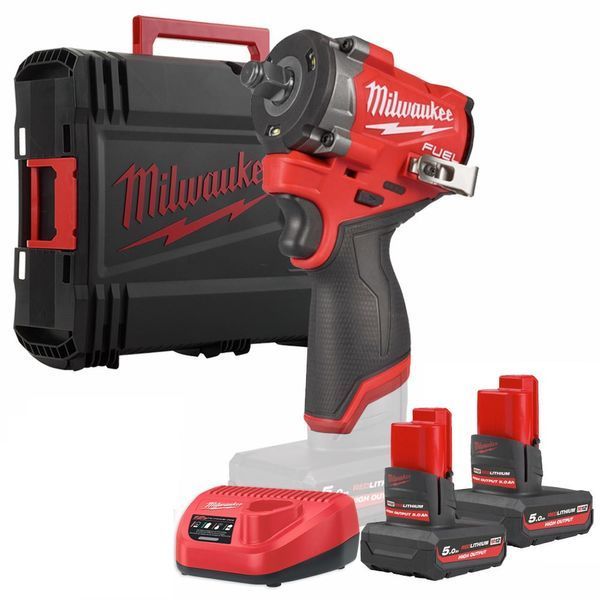Гайковерт акумуляторний безщітковий 1/2'' MILWAUKEE, M12 FCIWF12G3-502X, 746Нм, з кільцем (зарядний пристрій С12 С, 2 акумулятор 4933493455 фото