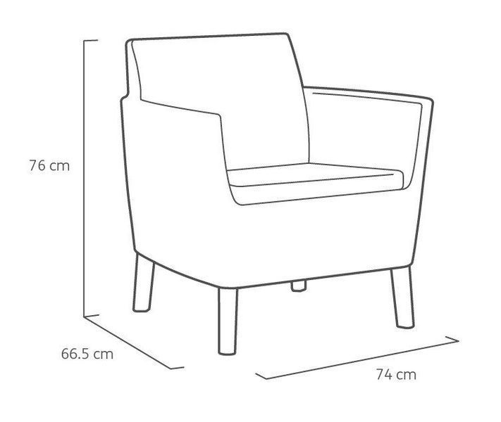 Комплект садових меблів Keter Salemo 3 seater set, бежевий 8711245155425 фото