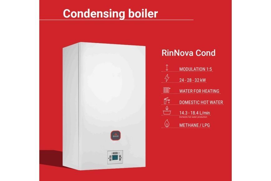 Газовий конденсаційний котел BIASI RINNOVA Cond 32 кВт (M275V.2832SM) 79874 фото
