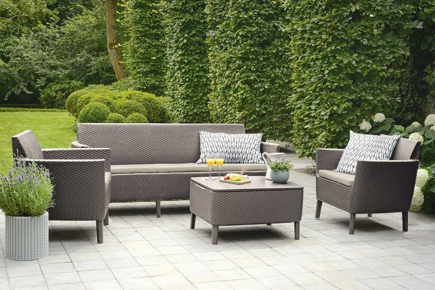 Комплект садових меблів Keter Salemo 3 seater set, бежевий 8711245155425 фото