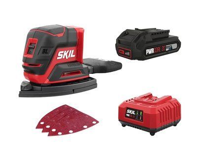 Акумуляторна безщіткова вібраційна шліфувальна машина 20В SKIL 3720 CC Compact SR1E3720CC+BC1E3110AA 11070800102 фото