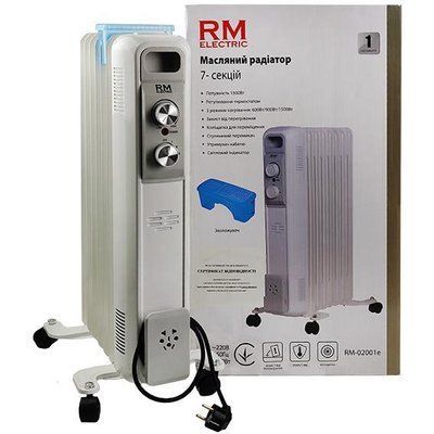 Обігрівач оливний RM Electric, 15м2, 1500Вт RM-02001E RM-02001E фото