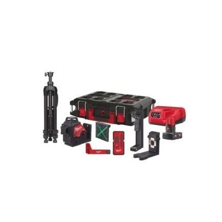 Нівелір лазерний акумуляторний 3D MILWAUKEE M12 3PL-401C (330 |, зелений промінь) (ЗУ + 1Х4А&middot;год + кейс) 4933478102 фото