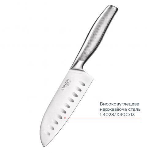 Ніж Сантоку VINZER Legend line 12.8 см 50270 50270 фото