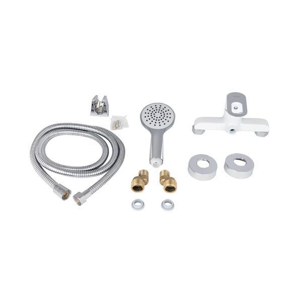 Змішувач для душу Lidz Latwa 010 (з душовим гарнітуром) (k40) LDLAT010WHI45426 White SD00051550 фото