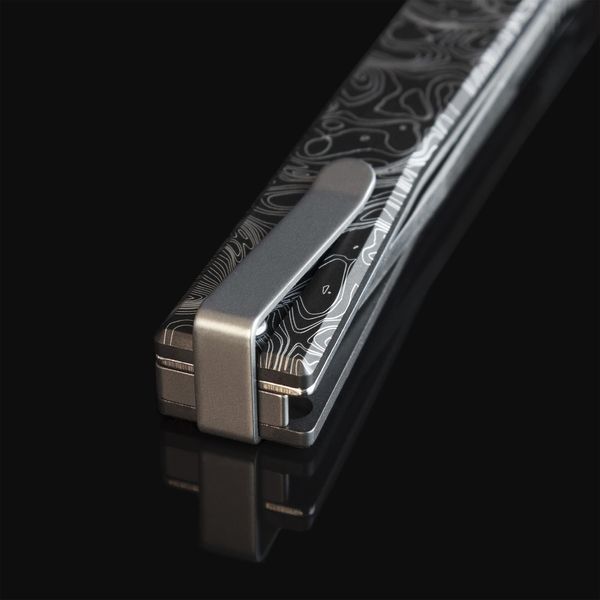 Ніж Ocaso "Solstice", Engraved titanium, Topo Pattern, Satin 10ETS фото