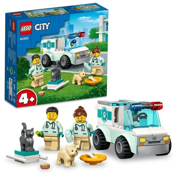 Конструктор LEGO City Фургон ветеринарної швидкої допомоги 60382L фото