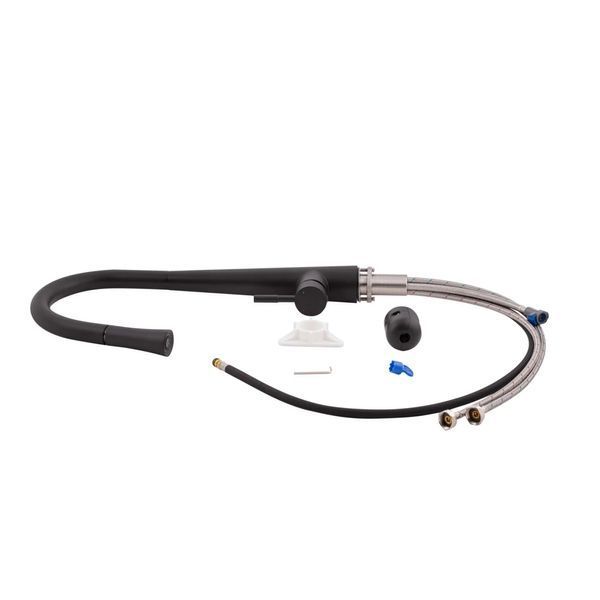 Змішувач для кухні Qtap Evicka з висувним виливом QTEVI9135103UB Black Matt SD00042268 фото