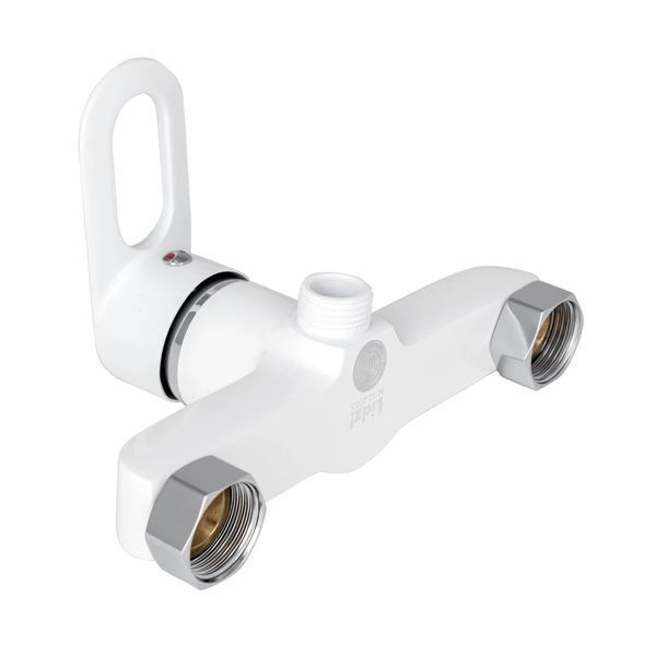 Змішувач для душу Lidz Latwa 010 (з душовим гарнітуром) (k40) LDLAT010WHI45426 White SD00051550 фото