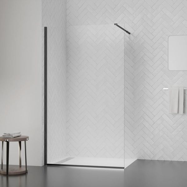 Душова перегородка Qtap Walk-In Standard BLM201.C8 100х200 см, скло Clear 8 мм, покриття CalcLess SD00051926 фото