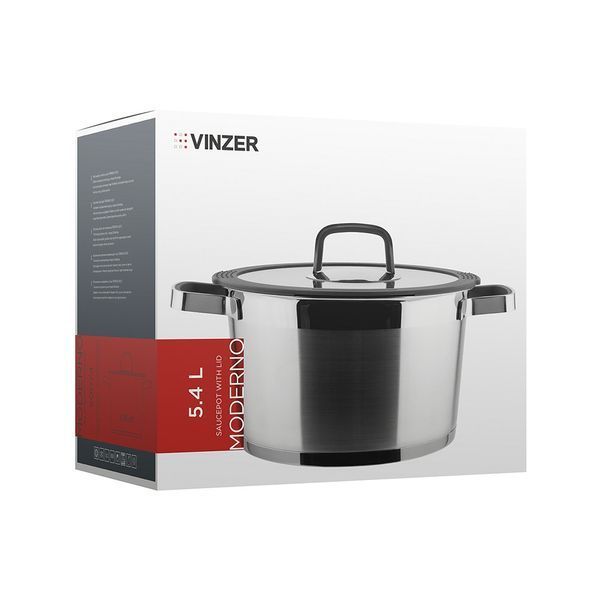 Каструля з кришкою Vinzer MODERNO 5.4 л (50074) 50074 фото