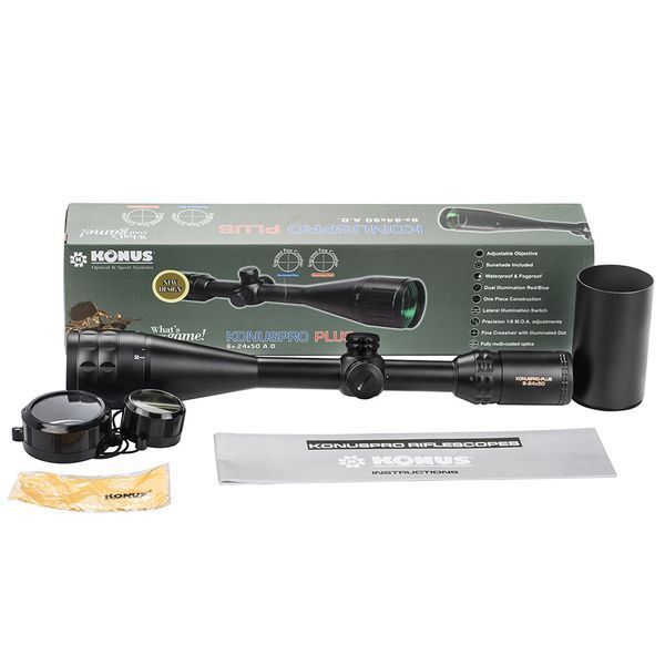 Оптичний приціл KONUS KONUSPRO-PLUS 6-24x50 30/30 IR AO 7274 фото