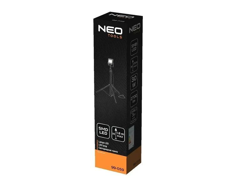 Прожектор на стійці 2700 лм NEO TOOLS 99-059 30 Вт 1.8 м кабель 3 м 99-059 фото