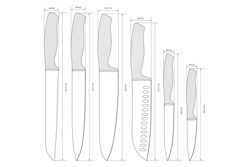 Набір ножів VINZER Elegance 8 пр. (50115) 50115 фото
