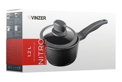 Сотейник з кришкою VINZER Nitro Induction Line &Oslash; 16 1,2 л (50456) 50456 фото