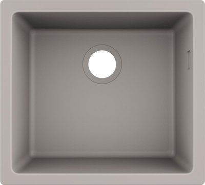 Мийка кухонна Hansgrohe S51, граніт, квадрат, без крила, 500х450х190мм, чаша - 1, врізна, S510-U450, сірий 43431380 фото
