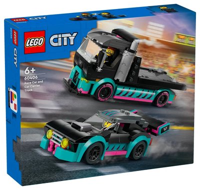Конструктор LEGO City Автомобіль для перегонів і автовозу 60406 60406L фото