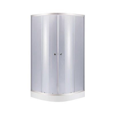 Набір Lidz душова кабіна Latwa SC80x80.SAT.LOW.GR, скло тоноване 4 мм + піддон Kupala SD00048658 фото