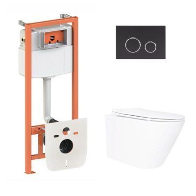 Готове рішення Qtap для ванної кімнати: підвісний унітаз Swan Ultra Quiet 520x360x320 + комплект інсталяції SD00054318 фото
