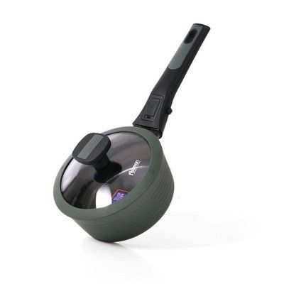 Ківш Fissman BRILLIANT 16x7,5 см / 1,3 л зі знімною ручкою і скляною кришкою (14380) 14380 фото