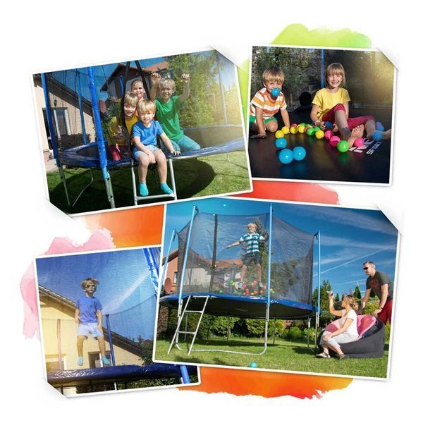 Батут Neo-Sport з зовнішньою сіткою 4,5 футів 140 см зелений NS-04Z230F фото