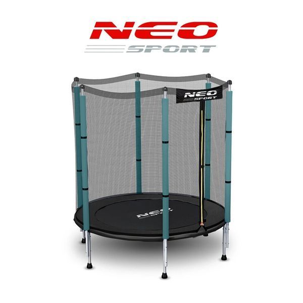 Батут Neo-Sport з зовнішньою сіткою 4,5 футів 140 см зелений NS-04Z230F фото