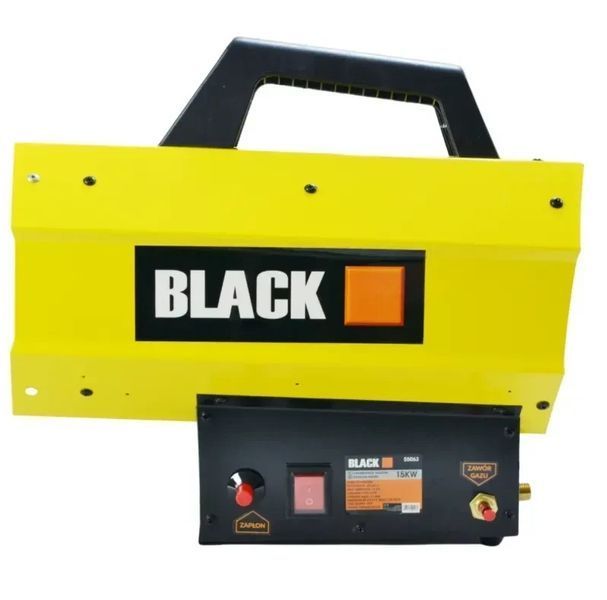Газовий обігрівач / Газова теплова гармата (дуйка) 15 кВт BLACK (Пропан/Бутан) + шланг і редуктор (Польща) 55063 фото