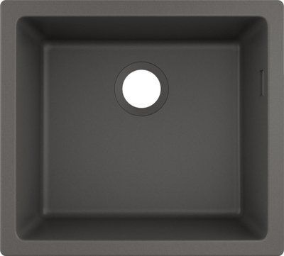 Мийка кухонна Hansgrohe S51, граніт, квадрат, без крила, 500х450х190мм, чаша - 1, врізна, S510-U450, сірий 43431290 фото
