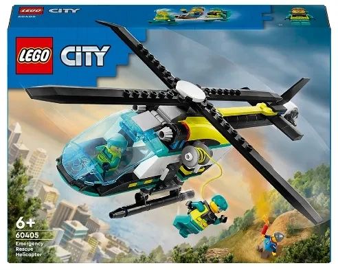 Конструктор LEGO City Вертоліт аварійно-рятувальної служби 226 деталей (60405) 60405L фото