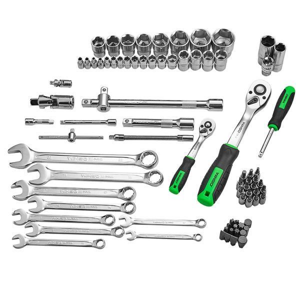 Професійний набір інструментів в кейсі Winso Pro 1/2", 1/4" 72 T, CR-V, 82од. 924082 924082(L) фото