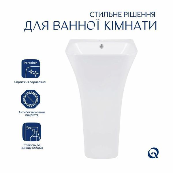 Раковина для підлоги моноблок Qtap Crow 445x420x840 White QT0511G315WN SD00053087 фото