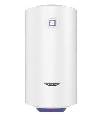 Водонагрівач електр. Ariston круглий BLU1 R PL DRY, 100л, 1,5кВт, сухий тен, мех. кер-ння, C, Італія, білий 3201455 фото