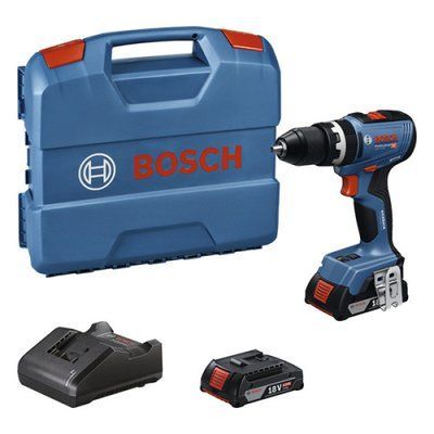 Акумуляторний безщітковий ударний дриль-шурупокрут Bosch GSB 18V-65 + (2 x акумуляторні батареї GBA 18V 2.0Ah + Зарядний пристрій 06019N3100 фото