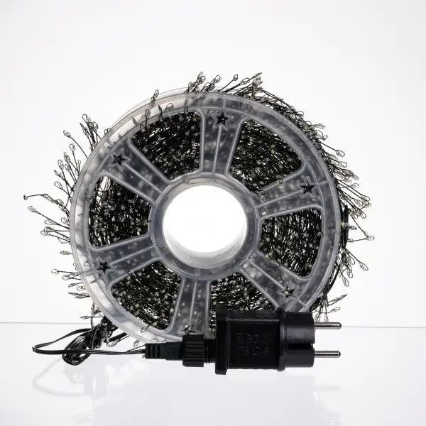 Гірлянда-нитка Роса Хвойна лапа 3000 LED 100 метрів зелена нитка синій Garlando D3000L100MGBL D3000L100MGBL фото