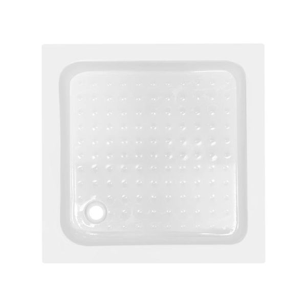 Lidz Wawel SC80x80.SAT.LOW.FR Душова кабіна квадратна, скло Frost 4 мм + Lidz Душовий піддон KAPIELKA SD00051443 фото