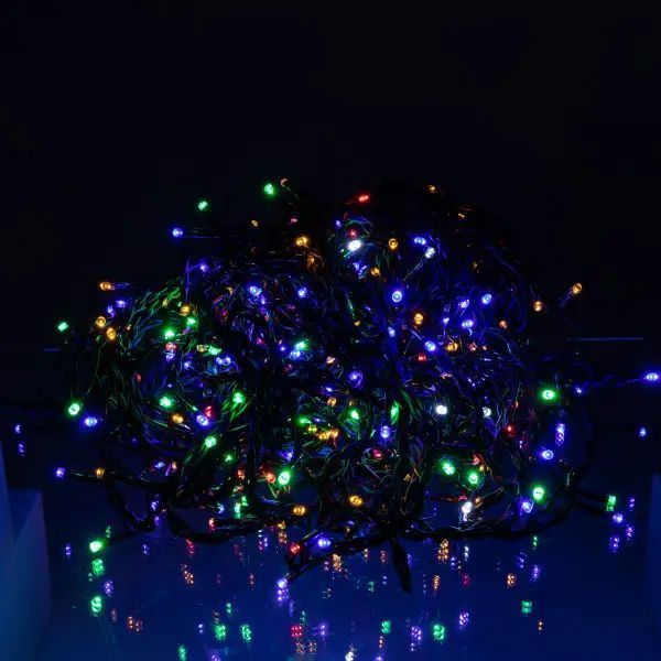 Вулична гірлянда Бахрома 25 м 405 LED чорний провід Мультиколор 25MBML Garlando 25MBML 25MBML фото