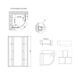 Душова кабіна Lidz Latwa SC80x80.SAT.MID.GR, скло тоноване 4 мм без піддона SD00047609 фото 2