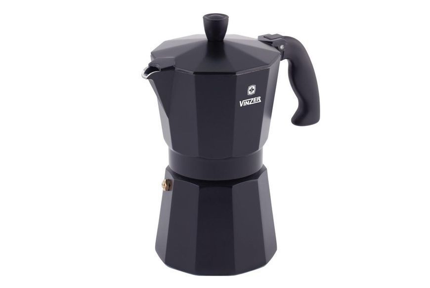 Кавоварка гейзерна VINZER Moka Nero, 6 чашок (89395) 50395 фото