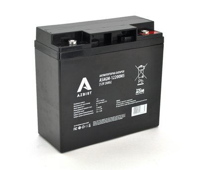 Аккумулятор ASBIST Super AGM ASAGM-12200M5, Black Case, 12V 20.0Ah (181 х 77 х 167 ) Q4 U_03663 фото