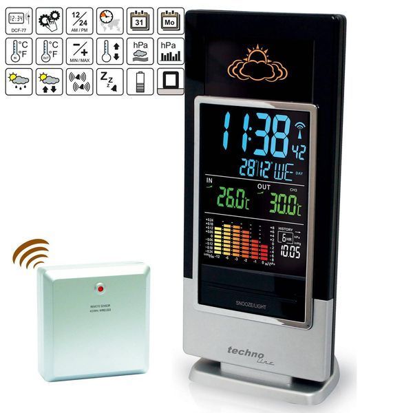 Метеостанція Technoline WS6502 Black/Silver (WS6502) DAS301781 фото