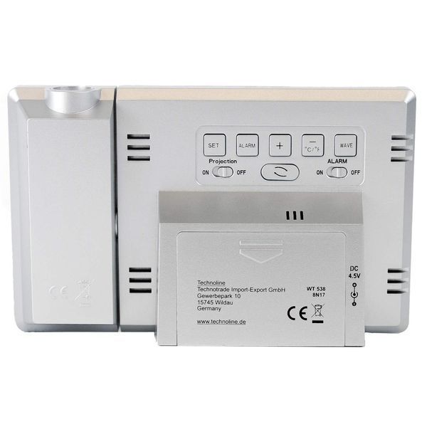 Годинник проекційний Technoline WT538 Silver/Anthracite (WT538) DAS301198 фото