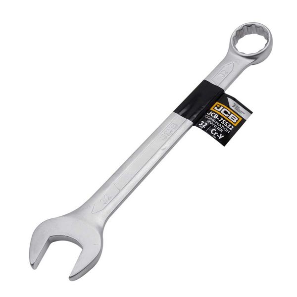Ключ рожково-накидний JCB Tools CR-V, штамп. (32 мм) JCB-75532 JCB-75532 фото