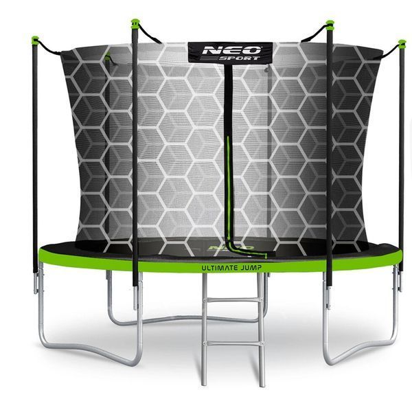 Батути Neo-Sport з внутрішньою сіткою 6 футів 183 см чорно-зелений DM-NS-06W231 фото