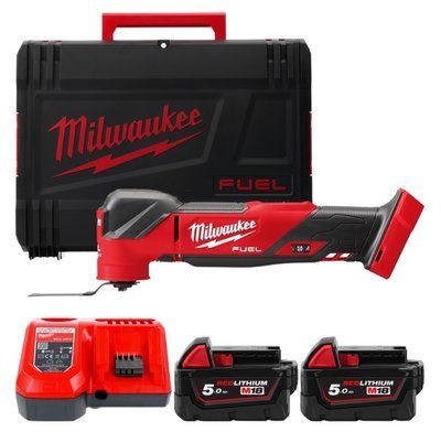Інструмент багатофунціональний акумуляторний MILWAUKEE, M18 FMT-502X (зарядний.пристрій M12-18 FC, 2 акумулятори М18 В5 5Аг, уні 4933478492 фото