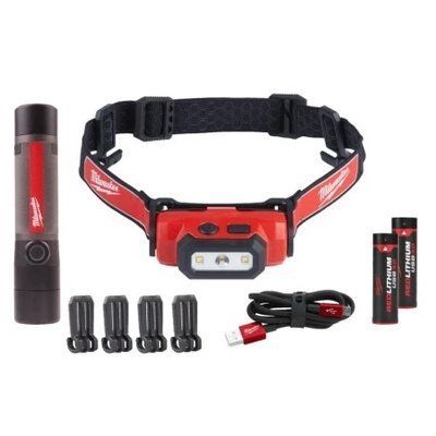 Набір ліхтарів світлодіодних акумуляторних компактних MILWAUKEE, L4 FMHL2LED-302 4933499300 фото