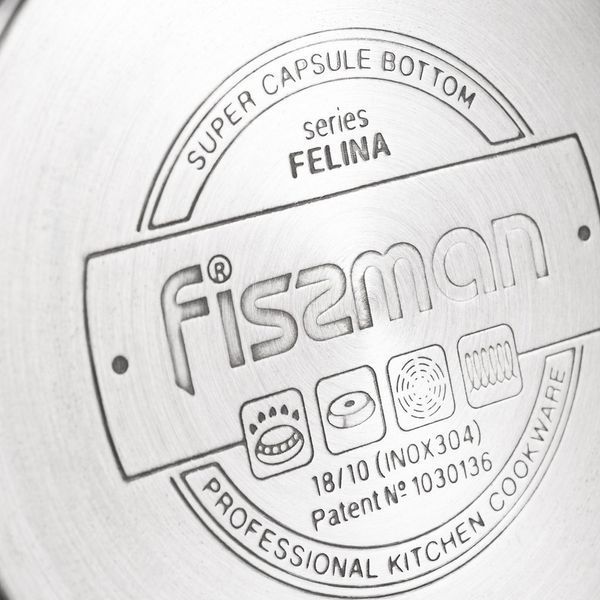 Каструля з кришкою Fissman Felina 14x8,5 см/1,3 л 5338 5338 фото