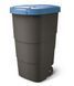 Бак для сміття Prosperplast Wheeler 110 л, антрацит, синя кришка 5905197462905 фото 1