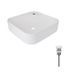 Комплект Qtap Stork: Раковина накладна квадратна 430x430x125 мм White + Донний клапан PU02 SD00053442 фото 1
